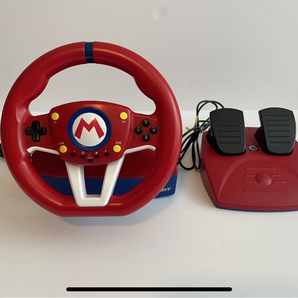 Nintendo Switch Mario Kart Racing Steering Wheel & Pedals - Hori - Tested
